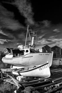 Fishing Boats beached at Peggy's Cove by Randall Nyhof