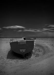 Row Boat on the shore of Key Biscayne by Randall Nyhof