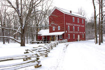 Red Mill in Winter by Randall Nyhof