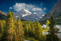 Mountain Range at Glacier National Park by Randall Nyhof