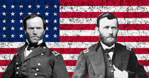 Sherman And Grant With The American Flag  von warishellstore