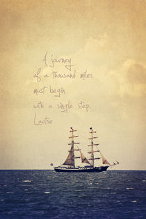 Sailing II with a quote von AD DESIGN Photo + PhotoArt