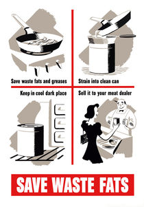 Save Waste Fats -- World War Two by warishellstore