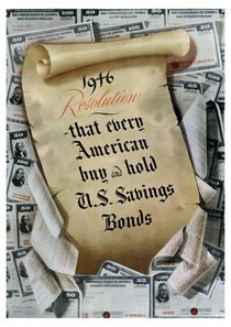 1946 Resolution - That Every American Buy And Hold U.S. Savings Bonds von warishellstore