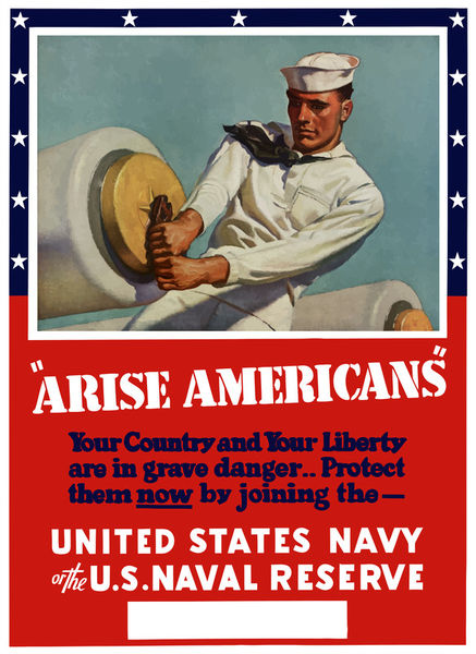 198-96-arise-americans-navy-ww2-poster
