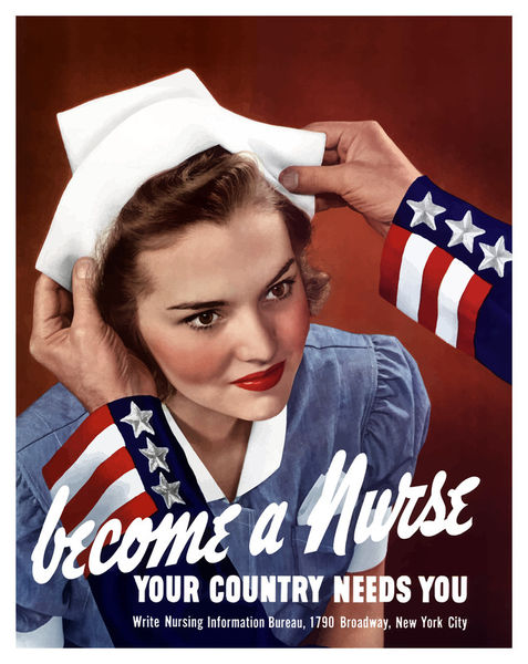 207-105-become-a-nurse-ww2-poster