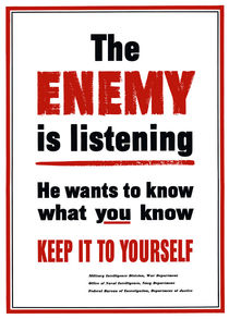 The Enemy Is Listening -- World War 2 by warishellstore