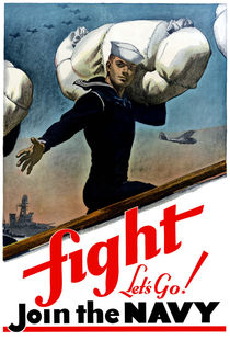 Fight - Let's Go Join The Navy von warishellstore