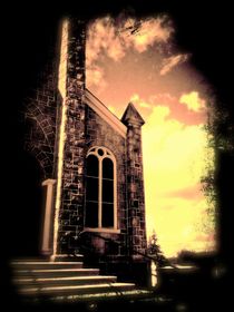 Church Vignette Against Sky by Maggie Vlazny