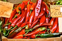 Bright Red Italian Peppers by Maggie Vlazny