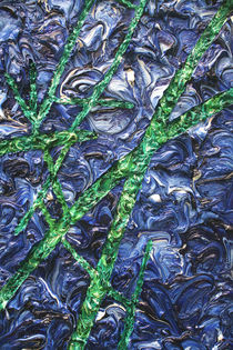 Detail Green on Blue 4 von Antonio Wehrli