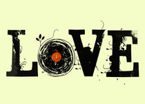 Love Vinyl Records - Grunge Vintage - Music DJ by Denis Marsili