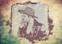 Cowboy Smoking Hat :D Cool Grunge Vintage von Denis Marsili