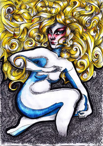 Demon Girl Blonde by Alfredo  Saavedra
