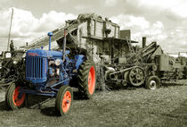 Old Fordson and the Threshing Machine  by Rob Hawkins