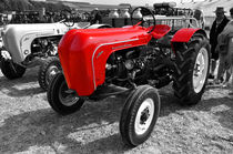Red Porsche Tractor  by Rob Hawkins