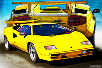 Yellow Lamborghini Countach von Stuart Row