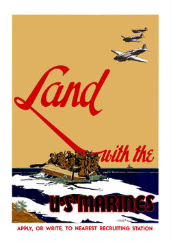313-165-land-with-the-marines-poster