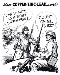 Give Us Metal So It Won't Happen Here -- WWII by warishellstore