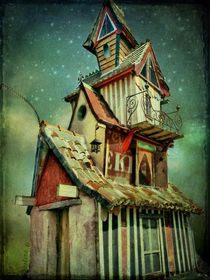Starry night at the Little Mansion by barbara orenya