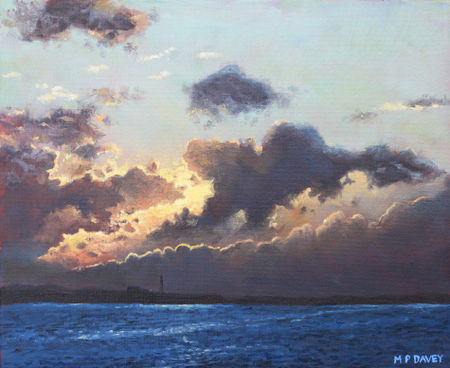 Painting-solent-sunset