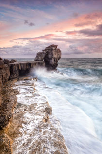 Autumn storms at Portland's Pulpit Rock by Chris Frost