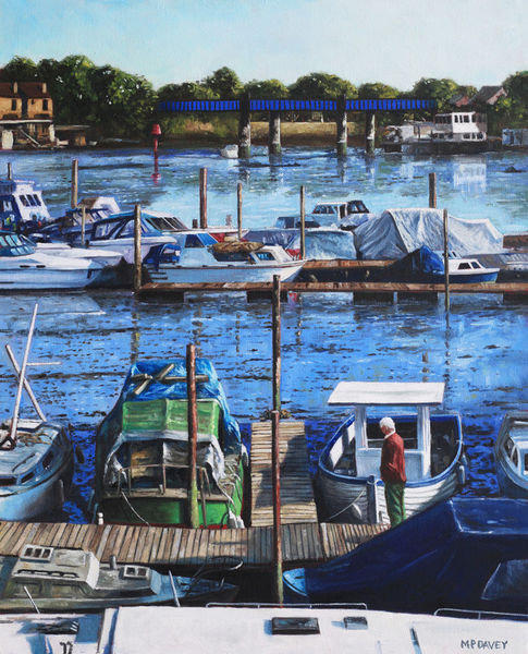 Painting-southampton-river-itchen-from-cobden-bridge