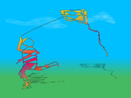Abstract-boy-kite