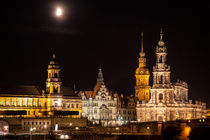  Das Elbufer in Dresden bei Nacht von Gina Koch