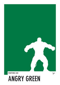 My Superhero 01 Angry Green Minimal Pantone poster von chungkong
