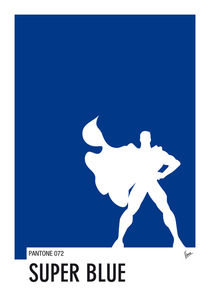 My Superhero 03 SuperBlue Minimal Pantone poster by chungkong