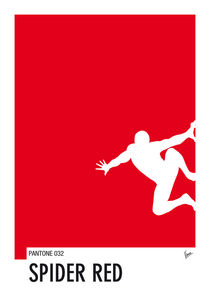 My Superhero 04 Spider Red Minimal Pantone poster von chungkong