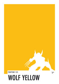 My Superhero 05 Wolf Yellow Minimal Pantone poster von chungkong