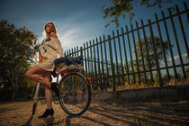 Girl with a bike von nedyalko petkov