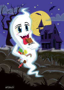 Manga Sweet Ghost at Halloween von Martin  Davey
