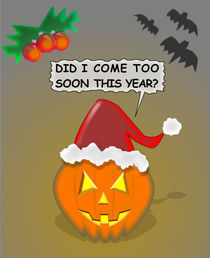 Halloween And Christmas Card von Ricardo de Almeida