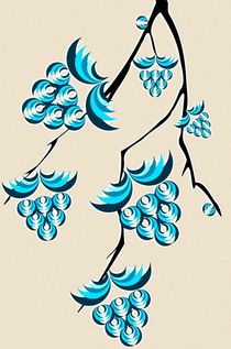 Blue Berries Branch by Anastasiya Malakhova