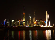Skyline Shanghai bei Nacht, skyline of Shanghai at nihght  von Sabine Radtke
