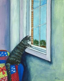 Cat By The Window von Anastasiya Malakhova