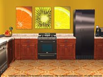 Interior Design Idea - Sweet Orange - Kiwi - Lemon by Anastasiya Malakhova