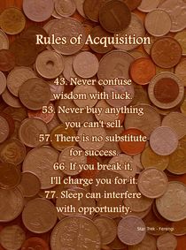 Rules of Acquisition - Part 3 by Anastasiya Malakhova