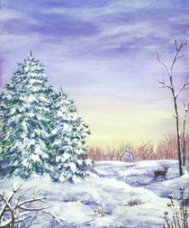 Winter Pine Trees by Anastasiya Malakhova