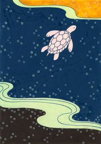 Turtle under the sea by Ayumi Yoshikawa