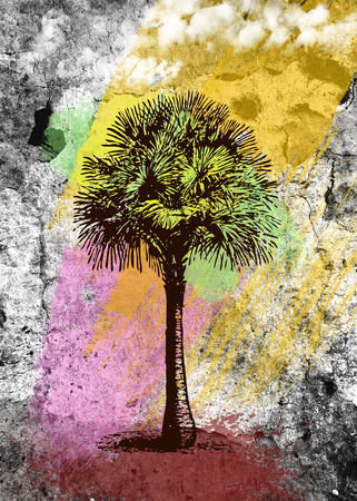 Palm-tree-paint-grunge-displate-copy