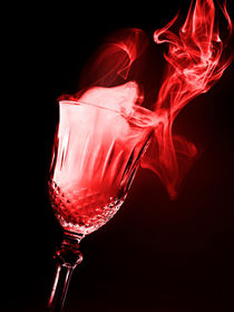 glass of magical smoke on black background by Bombaert Patrick