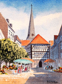 Hattingen Town Square Germany by bill holkham