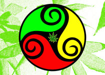 Reggae Love Vibes - Cool Weed Pot Reggae Rasta ART PRINTS von Denis Marsili