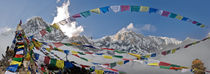 Prayer flags fly, Annapurna South Base Camp, Nepal von Tom Dempsey