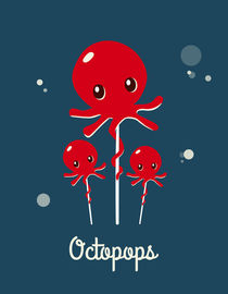 Lollipops Octopops red von jane-mathieu