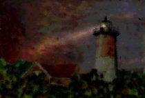 Lighthouse Rhode Island USA by Marie Luise Strohmenger